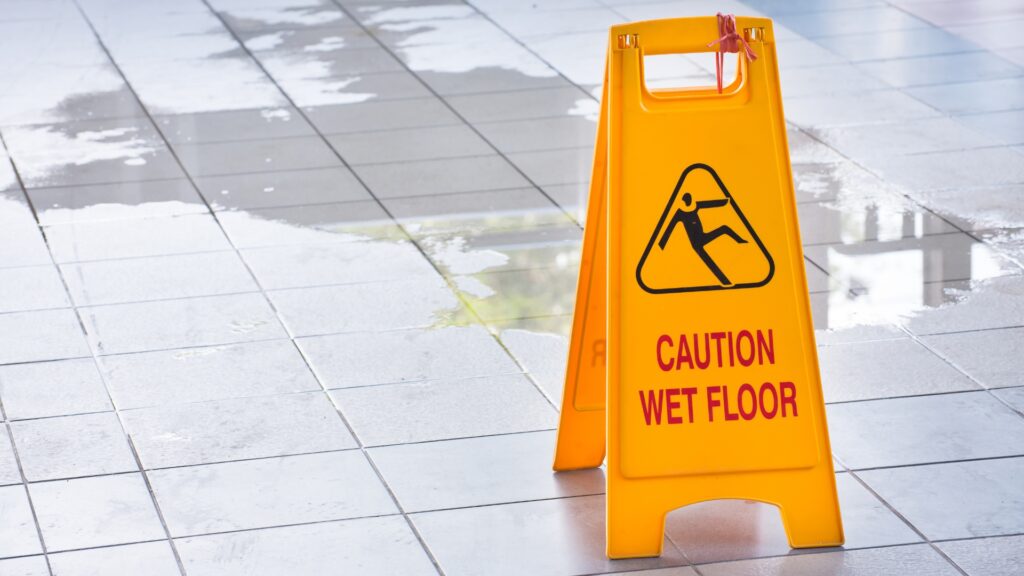 Wet floor sign